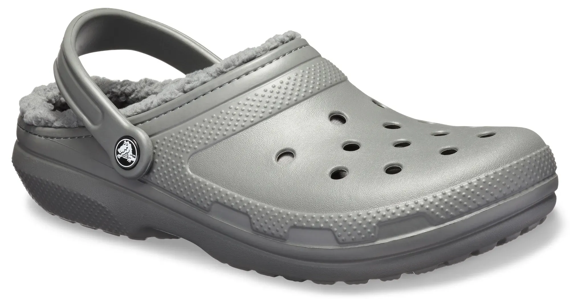 Crocs Hausschuh »Classic Lined Clog«, Gartenschuh, Schlappen, Clog, mit kuscheligem Fellimitat Crocs grau 46