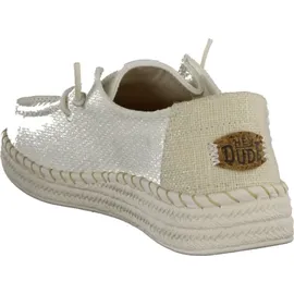 HEYDUDE Hey Dude Mokassins Schnürschuhe Damen, 32303337383132 Weiß 38 EU