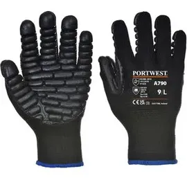 PORTWEST A790BKRXXL Anti-Vibrations-Handschuh, schwarz, Größe XXL