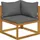vidaXL 11-tlg. Garten-Lounge-Set mit Auflagen Massivholz Akazie