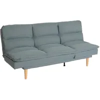 Mendler Schlafsofa HWC-M79, Gästebett Schlafcouch Couch Sofa, Schlaffunktion Liegefläche 180x110cm ~ Stoff/Textil blau-grau