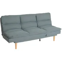 Mendler Schlafsofa HWC-M79, Gästebett Schlafcouch Couch Sofa, Schlaffunktion Liegefläche 180x110cm ~ Stoff/Textil blau-grau