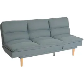 Mendler Schlafsofa HWC-M79, Gästebett Schlafcouch Couch Sofa, Schlaffunktion Liegefläche 180x110cm ~ Stoff/Textil blau-grau
