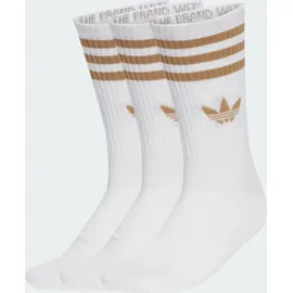 adidas 3-Streifen Crew Socken 3er Pack Weiß 40-42
