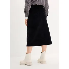 bonprix Cordrock Damen Schwarz 38