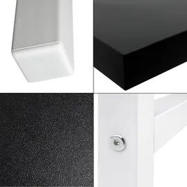 ML-Design Schreibtisch Computertisch Bürotisch Arbeitstisch PC Tisch 120x60cm Schwarz-Weiß