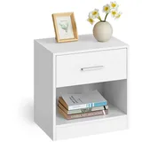 VASAGLE Nachtschrank 28 x 39 x 41 cm Weiß