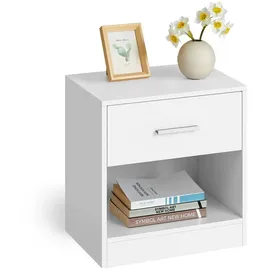 VASAGLE Nachtschrank 28 x 39 x 41 cm Weiß