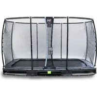 EXIT TOYS Elegant Premium Inground-Trampolin 214 x 366 cm inkl. Deluxe Sicherheitsnetz schwarz