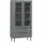vidaXL Vitrinenschrank MOLDE 90 x 35 x 175 cm Grau