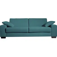 Schlafsofa BALI "Norwalk" Sofas Gr. 140cm x 200cm, Struktur fein, Premium: Ergoflex Lattenrost mit Gelformmatratze, blau (türkis) Dauerschlaffunktion, mit Unterfederung Lattenrost und Matratze