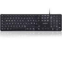 Perixx PERIBOARD-331 Großschrift-Tastatur, schwarz, LEDs weiß USB, DE (11900 / PERIBOARD-331BDE)