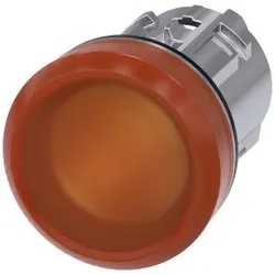 Siemens 3SU10516AA000AA0 Leuchtmelder, 22mm, rund, Metall, hochglanz, amber, Linse, glatt - 5 Stück