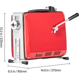 Vevor Elektrische Rohrreinigungsmaschine 500W 20 m/5 m