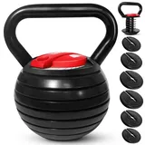 Yes4All 18kg Kettlebell Verstellbar, Verstellbare Kettlebell Weight Set, Adjustable Cast Iron Kettlebells