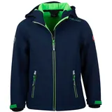 TROLLKIDS Trollfjord Softshelljacke - Navy / Light Green - 152 cm
