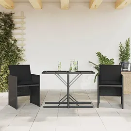 vidaXL Bistroset 3-tlg. Schwarz