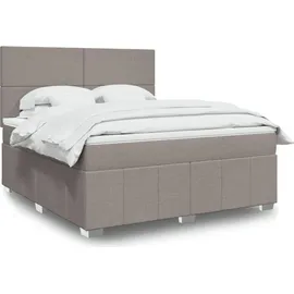 vidaXL Boxspringbett 180 x 200 cm Taupe