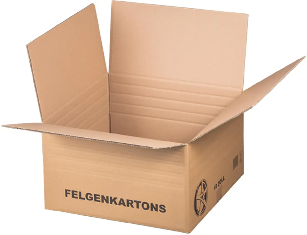 Felgenkarton für 18 Zoll - 500x500x(142)-290mm mit variabler Höhe 2-wellig