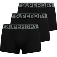 Superdry Boxershorts 3 Einheiten - Triple Black/Grey - M