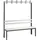 C+P Garderobenbank Basic, H1650xB1500xT403mm Farbe Sitzleisten Lichtgrau Farbe Gestell Schwarzgrau
