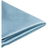 Beliani Bettrahmenbezug Samtstoff FITOU 90 x 200 cm Hellblau