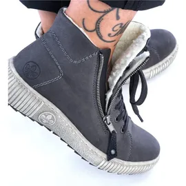 Rieker Damen Stiefelette Boot Hightop Sneaker Z6611, Größe:42 EU / Grau 42