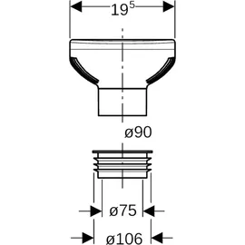 Geberit GRB90 Rohrbelüfter Weiß