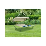 VCM Bindox Doppel-Gartenliege 200 x 180 x 137 cm creme inkl. Sonnendach