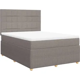 vidaXL Boxspringbett 140 x 200 cm Taupe