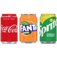 Coca Cola, Fanta Orange, Sprite Lemon-Lime je 24x0,33l Dosen (72 Dosen gesamt)