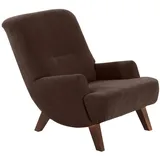 58 aufm Kessel Cocktailsessel Kajsa Velourstoff 71 x 80 x 101 cm Braun mit Relax-Funktion