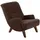 58 aufm Kessel Cocktailsessel Kajsa Velourstoff 71 x 80 x 101 cm Braun mit Relax-Funktion