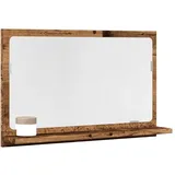 vidaXL Badspiegel mit Ablage Altholz-Optik 60x11x37 cm Holzwerkstoff