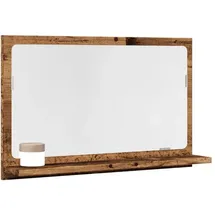 vidaXL Badspiegel mit Ablage Altholz-Optik 60x11x37 cm Holzwerkstoff