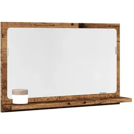 vidaXL Badspiegel mit Ablage Altholz-Optik 60x11x37 cm Holzwerkstoff