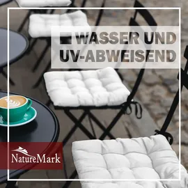 NatureMark Stuhlkissen 40 x 40 cm Weiß