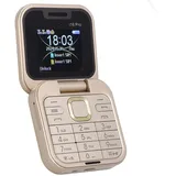 Zunate 2G Small Klapphandy, Faltbares Handy, 2 SIM Kartensteckplätze, 1,77 Zoll Kleines Display, Entsperrtes Klapphandy, Unterstützt UKW Radio, Schnellwahl, Vibration (Gold)