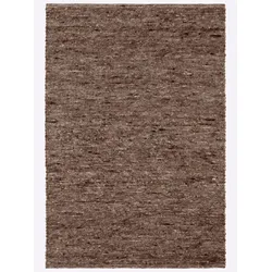 Teppich HEINE HOME Gr. 3, braun, H:12mm, Wolle, Wolle, Teppiche