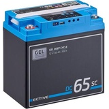 ECTIVE Deep Cycle mit PWM-Ladegerät und LCD-Anzeige, GEL DC 65SC, 65Ah