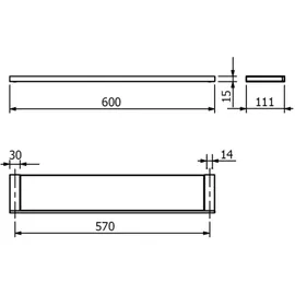 Kludi VELA C Glasablage 3197339 mattschwarz