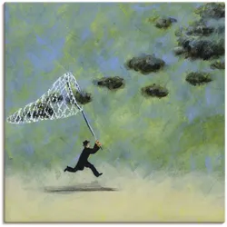 Wandbild ARTLAND "Wolkenfänger", grün (farbe bild(er): grün), B:40cm H:40cm, Canvas, Leinwand, Bilder, als Leinwandbild, Poster, Wandaufkleber in verschied. Größen