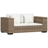 vidaXL Sofa-Set 2-Sitzer natur