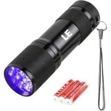 Lighting EVER Lepro UV-Taschenlampe 5 Watt LED 395 nm, UV-A, spritzwassergeschützt