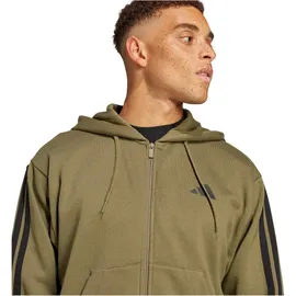 adidas Essentials 3-Streifen Sweatjacke Herren JD1864 - olive strata/black 3XL
