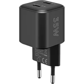 goobay USB-CTM PD GaN Dual-Schnellladegerät Nano 35 W) schwarz