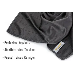 Muxel Carbon Tuch Microfaser Glaspoliertuch Fenstertuch Mikrofasertuch Fusselfreie Gläser Spiegel Fenster Scheiben Autoscheiben ohne Schlieren und Streifen