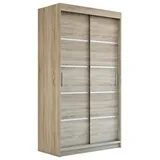 A&J MöbelLand Schiebetürenschrank PARIS 120 x 215 x 59,5 cm Sonoma