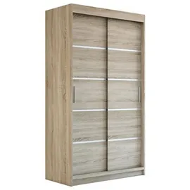 A&J MöbelLand Schiebetürenschrank PARIS 120 x 215 x 59,5 cm Sonoma