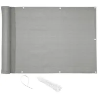 Celinasun Balkonsichtschutz HDPE Balkon Bespannung Blende atmungsaktiv 0,9x6m hellgrau grau 0,90 cm x 6,00 cm